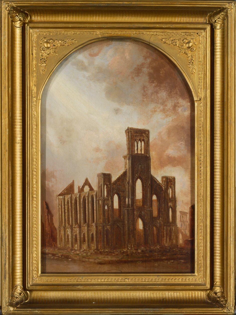 Kościół Uniwersalistyczny św. Pawła po pożarze w Chicago w 1871 r., 1872 r autorstwa Daniel Folger Bigelow