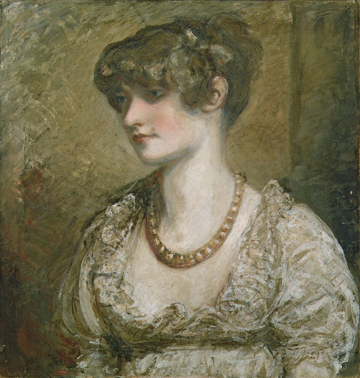 Portret młodej kobiety (tempera na papierze) autorstwa Daniel Gardner