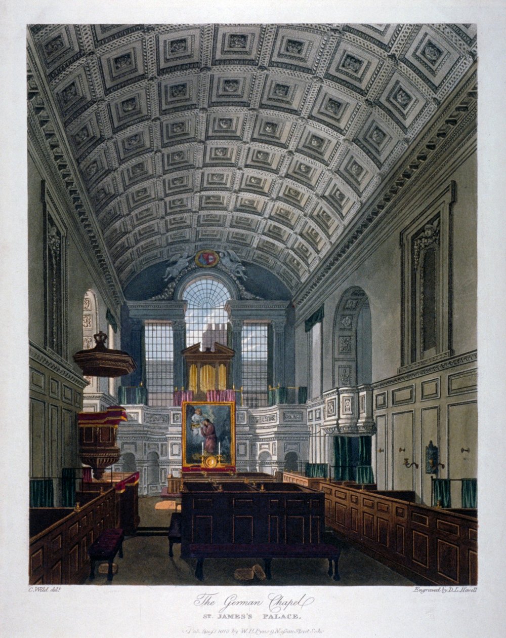 Widok wnętrza Kaplicy Królewskiej w St James