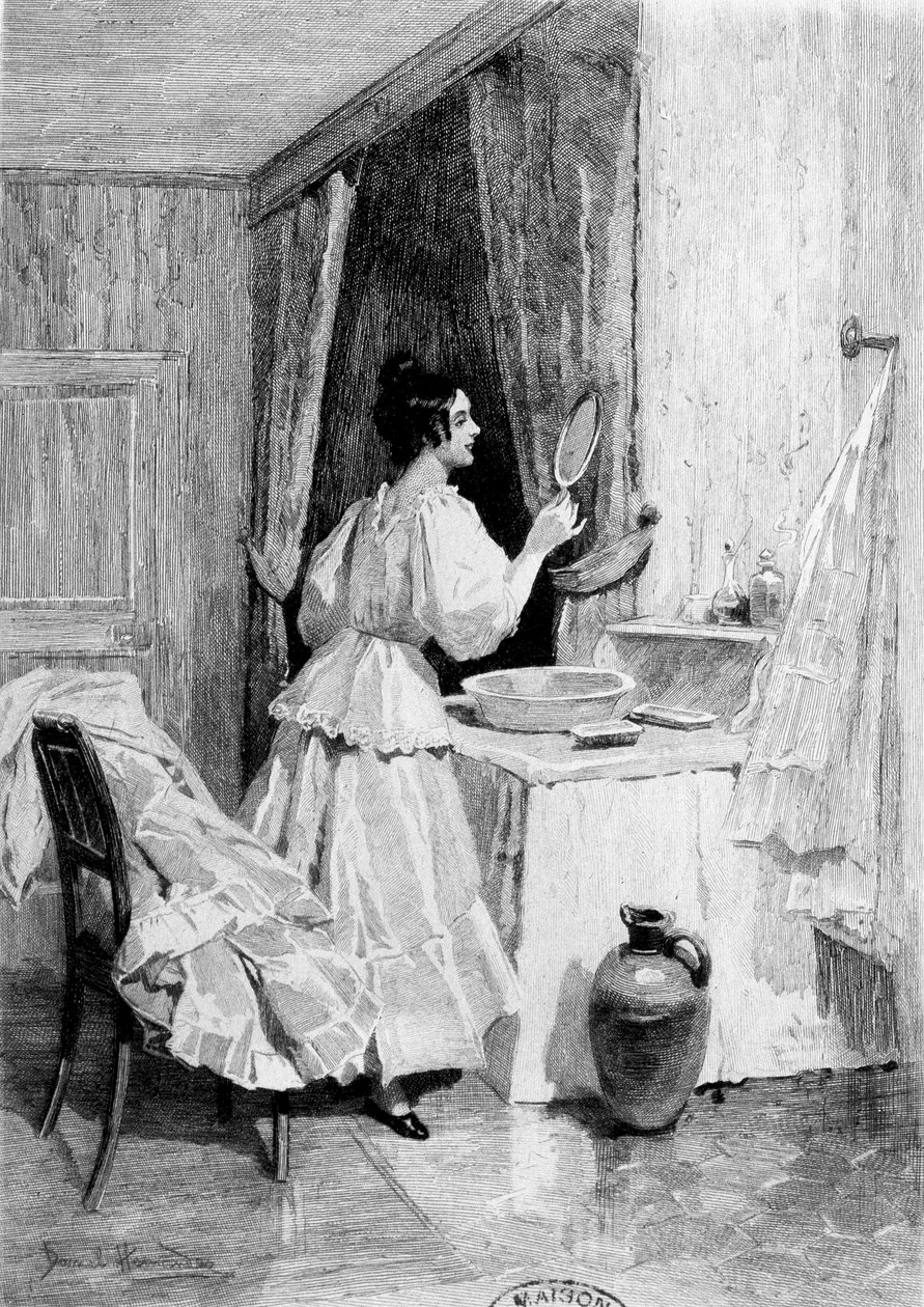 Eugénie Grandet w swojej łazience - w „”Eugénie Grandet””, ch. autor: Daniel Hernandez autorstwa Daniel Hernandez