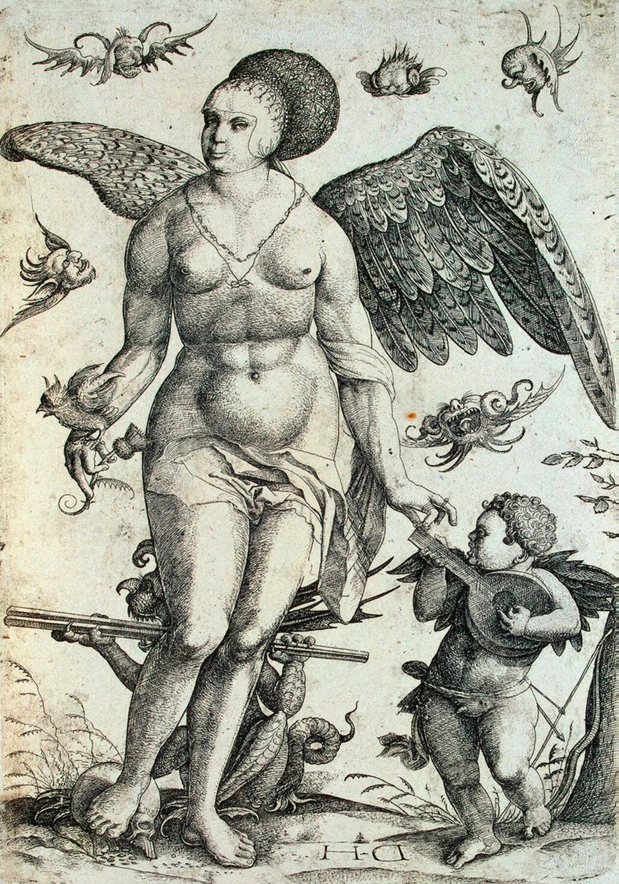 Voluptas, początek XVI wieku. autorstwa Daniel Hopfer the Younger