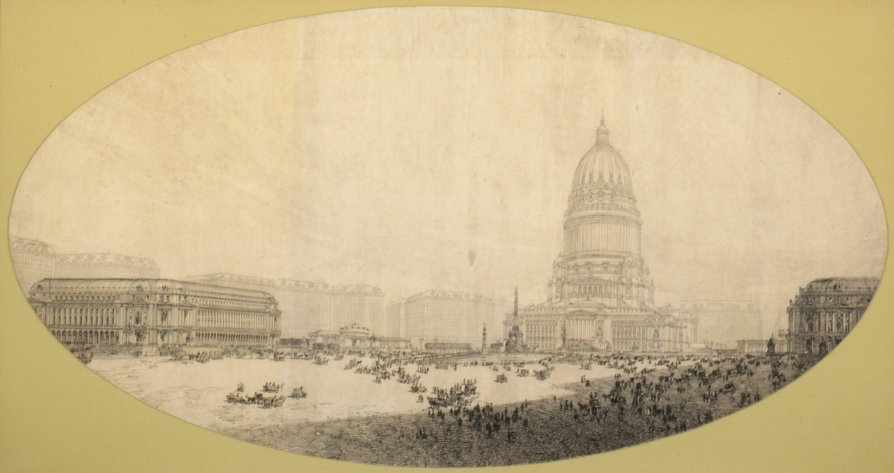 Proponowany Civic Center Square, plan Chicago autorstwa Daniel Hudson Burnham