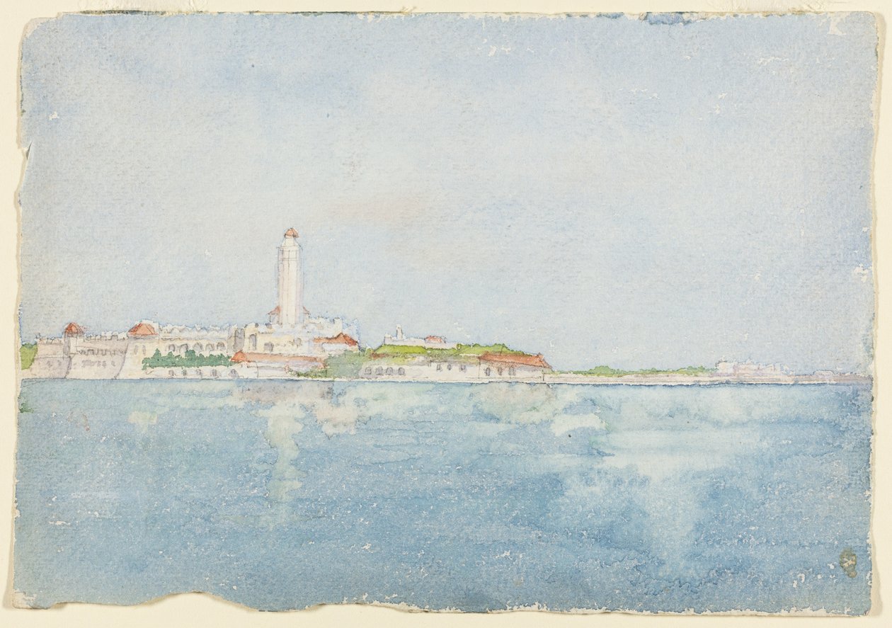Szkic wykonany w Algierze, Afryka Północna, Travel Sketch autorstwa Daniel Hudson Burnham