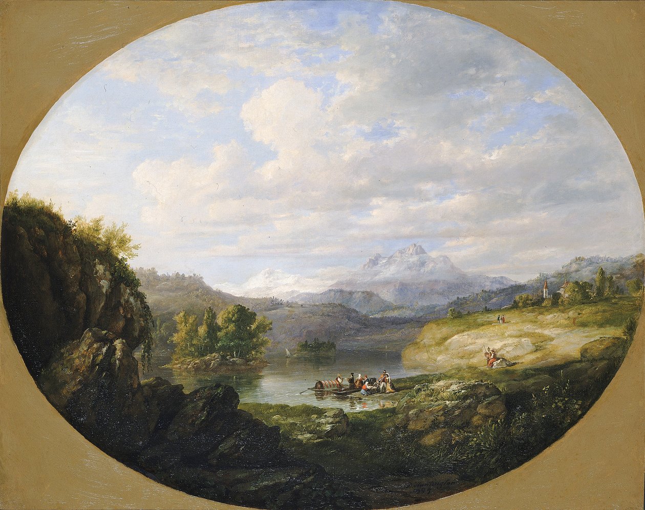 Jezioro Szwajcarskie, 1849. autorstwa Daniel Huntington