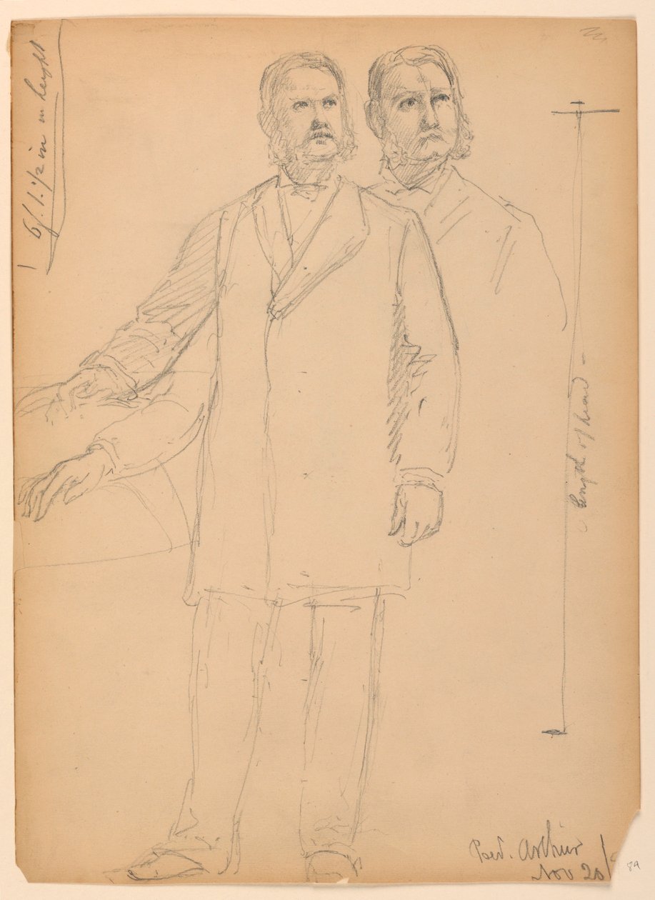 Rysunek, prezydent Chester A. Arth, 1850 r. autorstwa Daniel Huntington