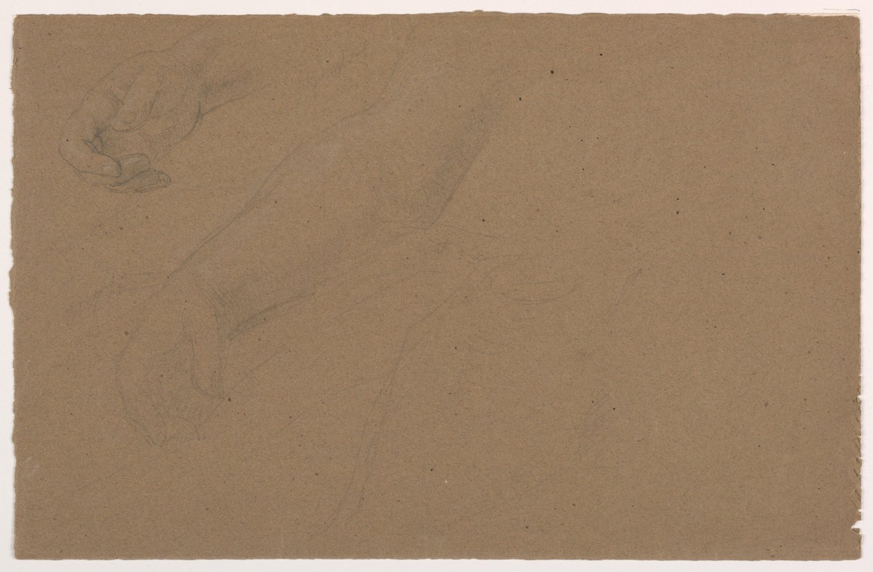 Rysunek, studia prawej ręki, 1850-60 autorstwa Daniel Huntington