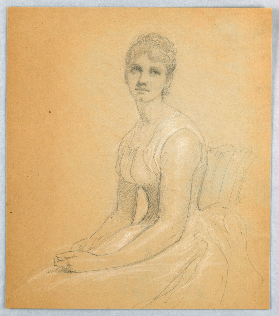 Rysunek, szkic do portretu kobiety, 1881 autorstwa Daniel Huntington