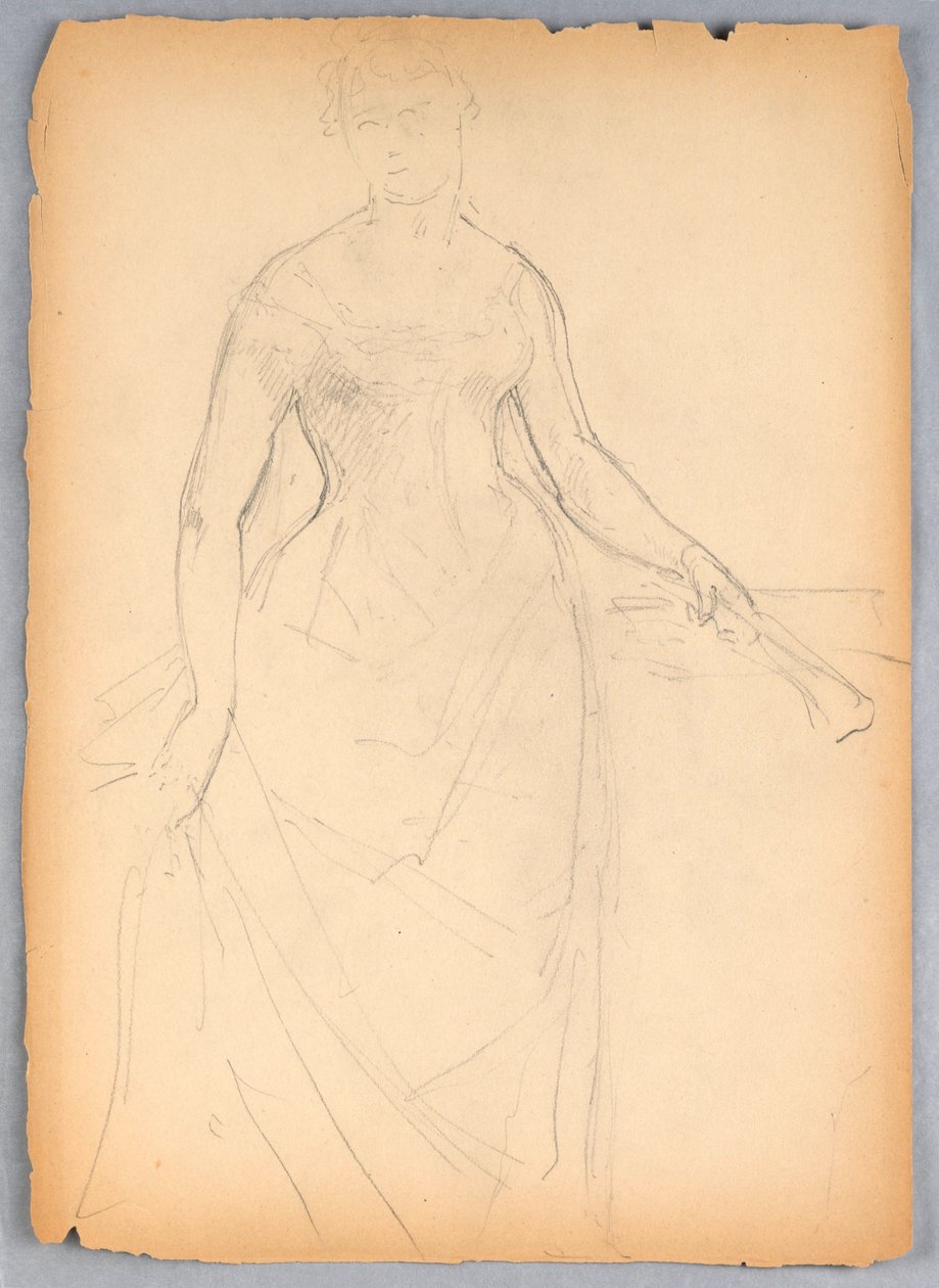 Rysunek, szkic do portretu Belli Worsham, 1878 r. autorstwa Daniel Huntington
