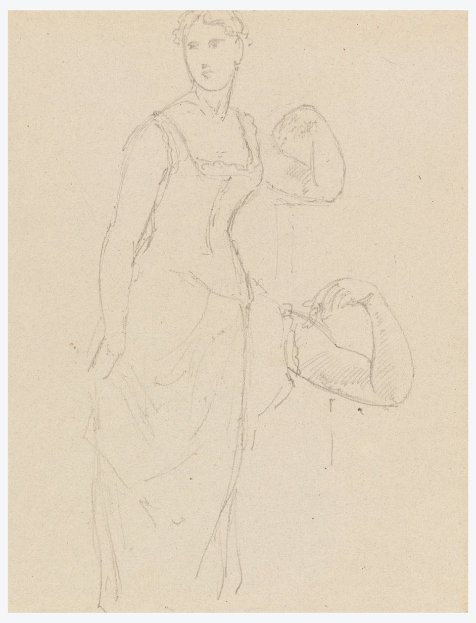 Rysunek, szkic do portretu Belli Worsham, 1878 r. autorstwa Daniel Huntington