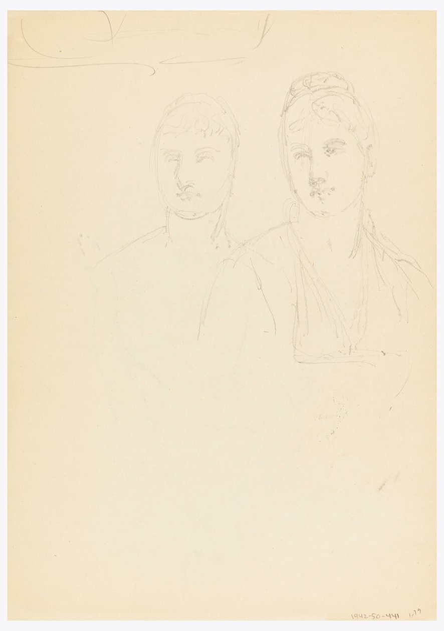 Rysunek, szkic do portretu Belli Worsham, 1878 r. autorstwa Daniel Huntington