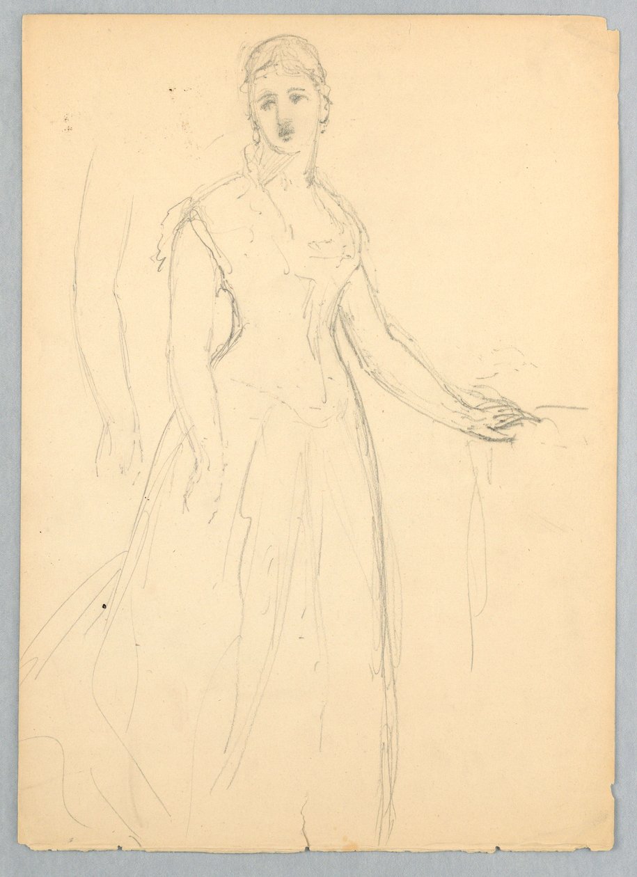 Rysunek, szkic do portretu Belli Worsham, 1878 r. autorstwa Daniel Huntington