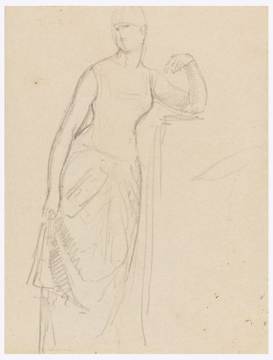 Rysunek, szkic do portretu pani Belli Worsham, 1878 r. autorstwa Daniel Huntington