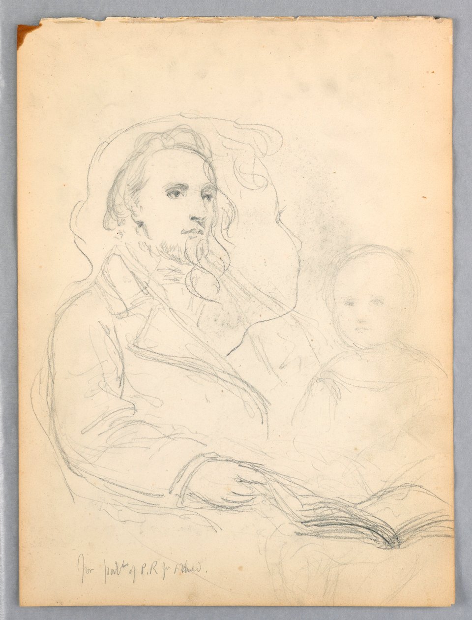Rysunek, szkice do "Lekcji dobroczynności" i portret Petera Richardsa, Jr, 1849 r. autorstwa Daniel Huntington