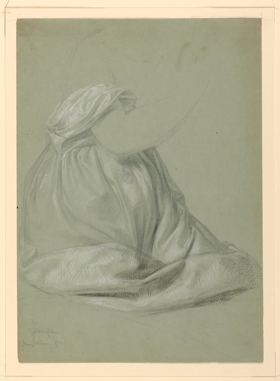 Rysunek, Studium do "Magdaleny", D, 19 listopada 1852 r. autorstwa Daniel Huntington