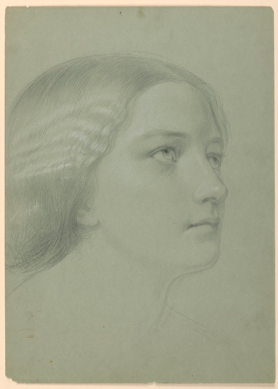 Rysunek, Studium do "Magdaleny", F, 1852 autorstwa Daniel Huntington