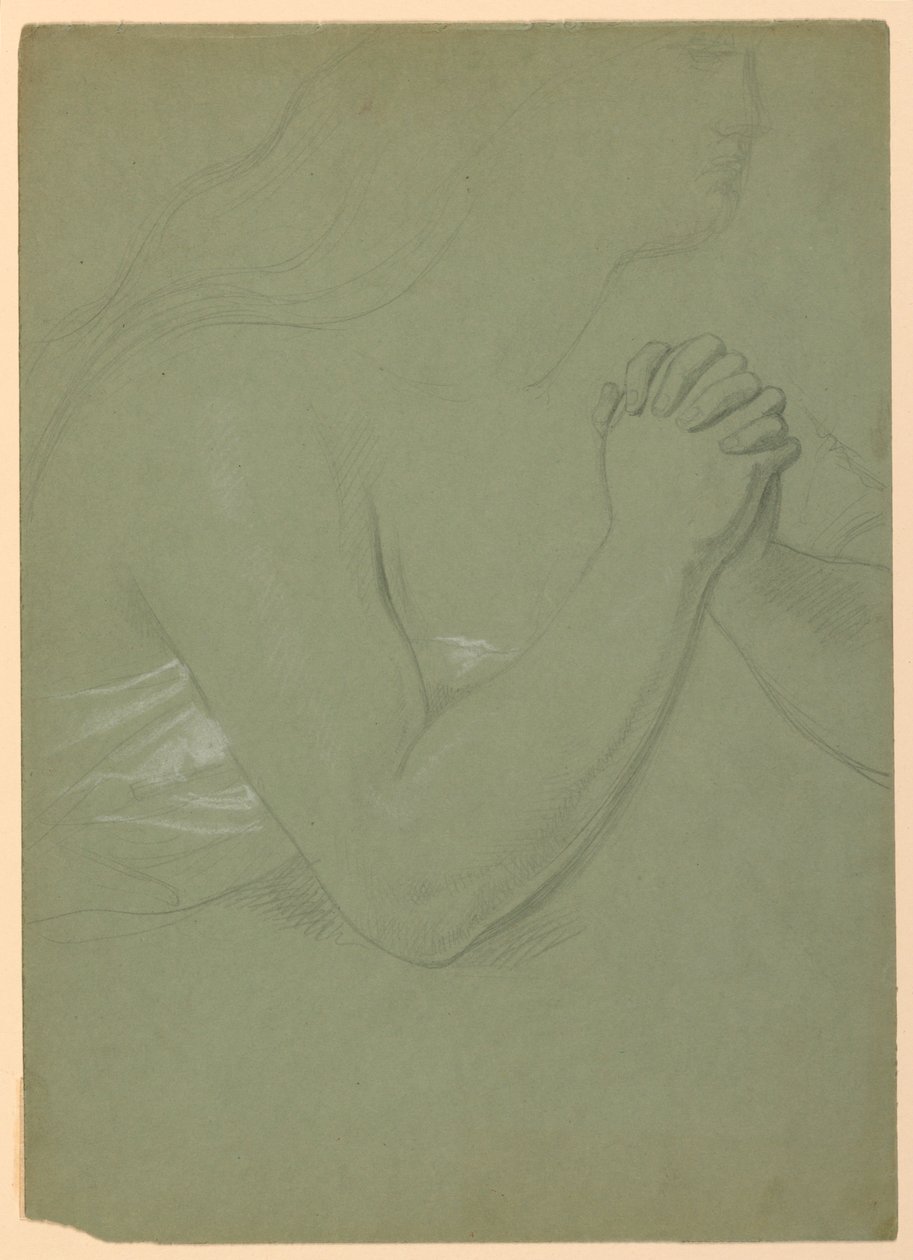 Rysunek, Studium do "Magdaleny", F, 1852 autorstwa Daniel Huntington