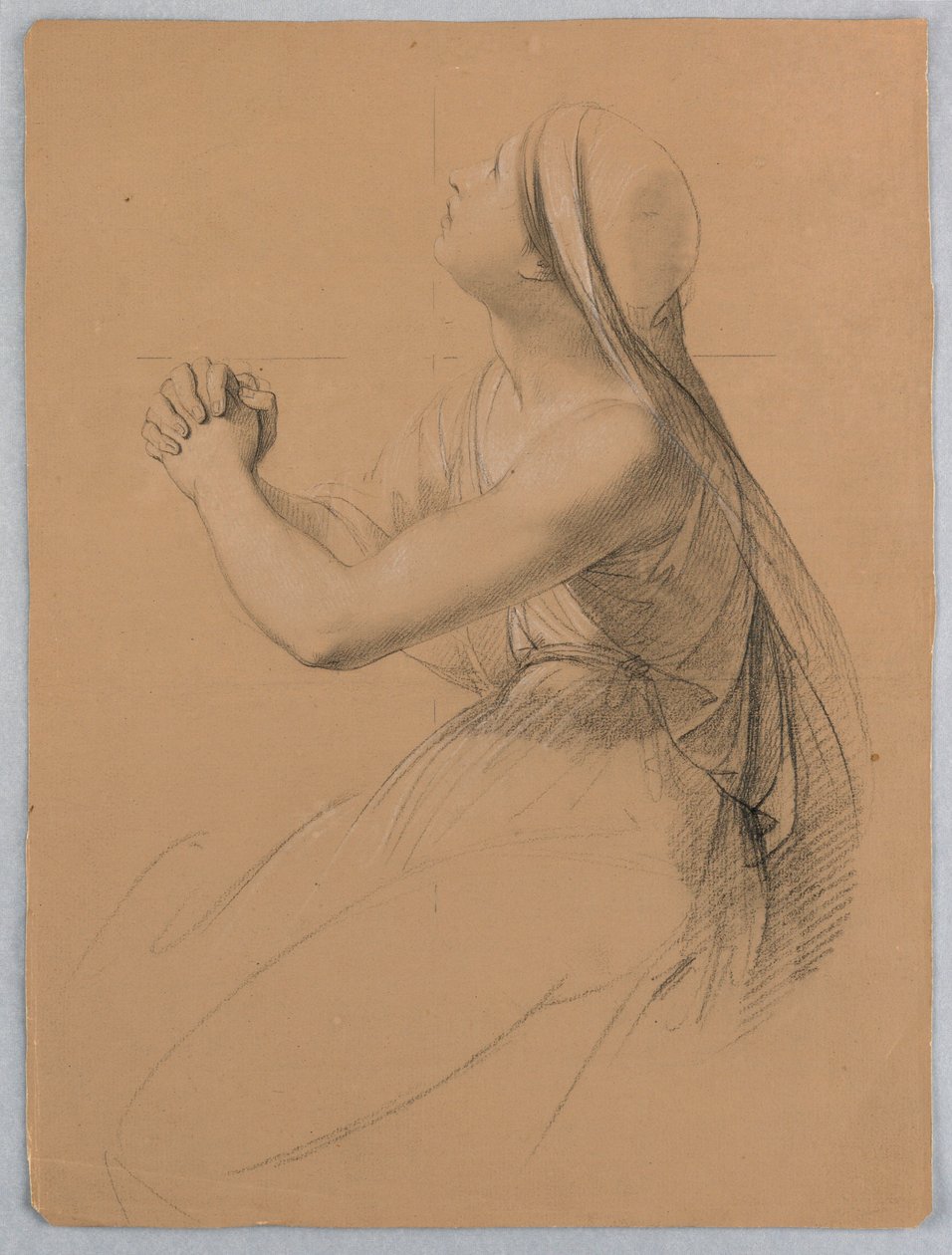 Rysunek, studium do "Komunii t", 1844 r. autorstwa Daniel Huntington