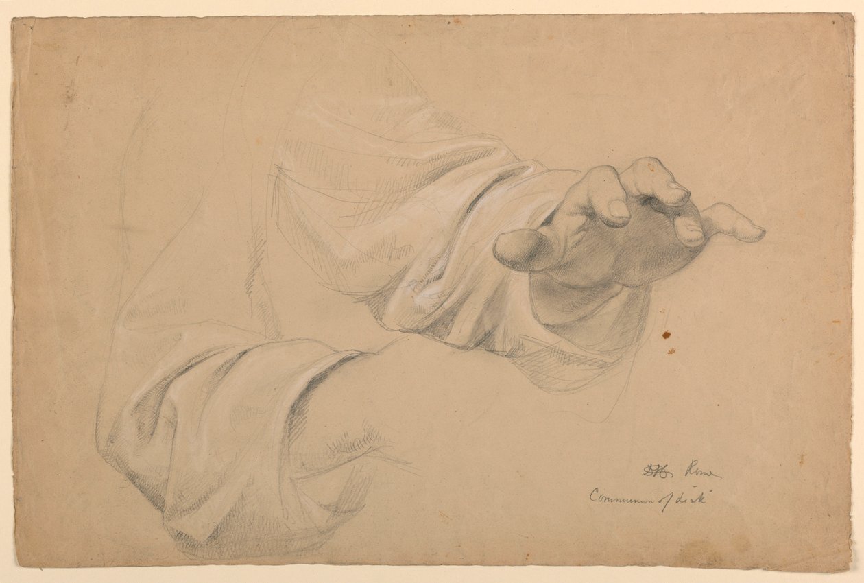 Rysunek, studium do "Komunii t", 1844 r. autorstwa Daniel Huntington