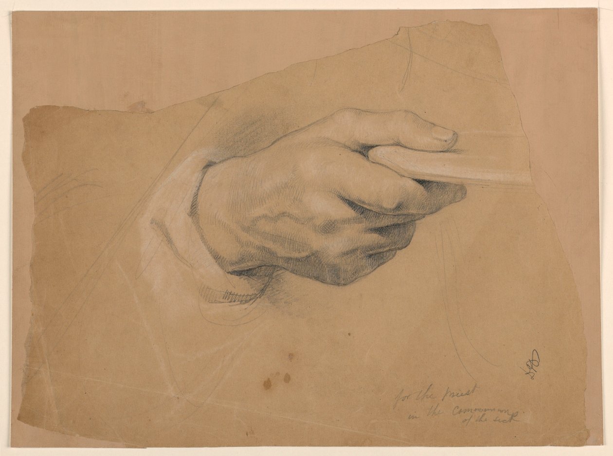 Rysunek, studium do "Komunii t", 1844 r. autorstwa Daniel Huntington