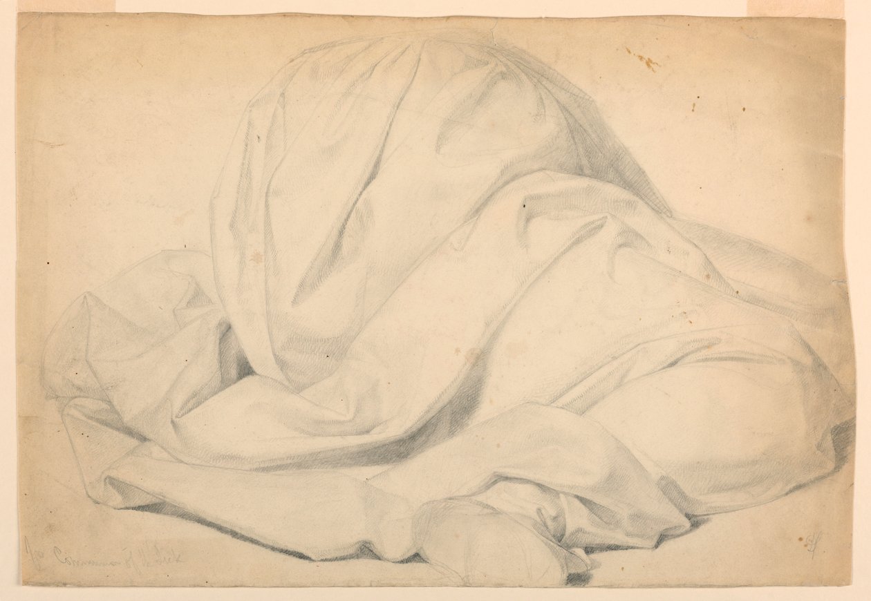 Rysunek, studium do "Komunii chorych", 1844-45 autorstwa Daniel Huntington