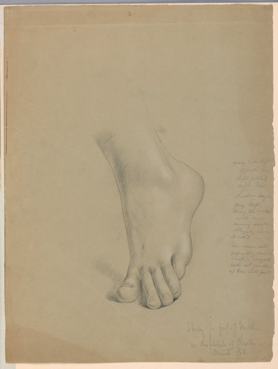 Rysunek, studium duplikatu "Christiany", marzec 1850 r. autorstwa Daniel Huntington