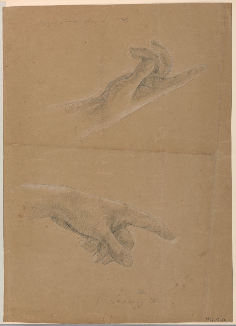 Rysunek, studium do "Early Christia", 1839-40 autorstwa Daniel Huntington