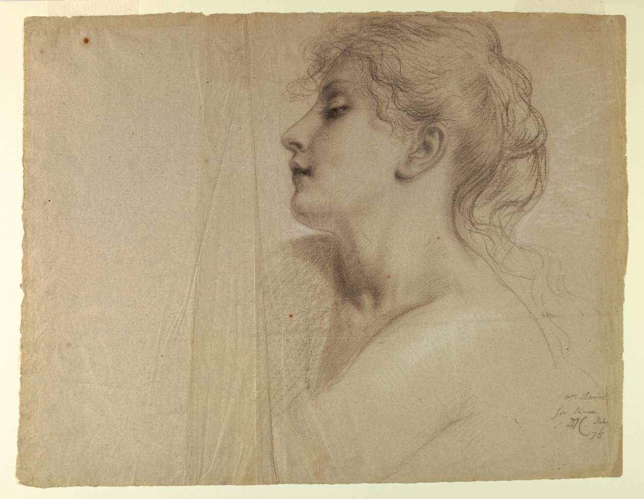 Rysunek, studium do filmu "Sprawiedliwość i Pe", 7 lipca 1878 r. autorstwa Daniel Huntington