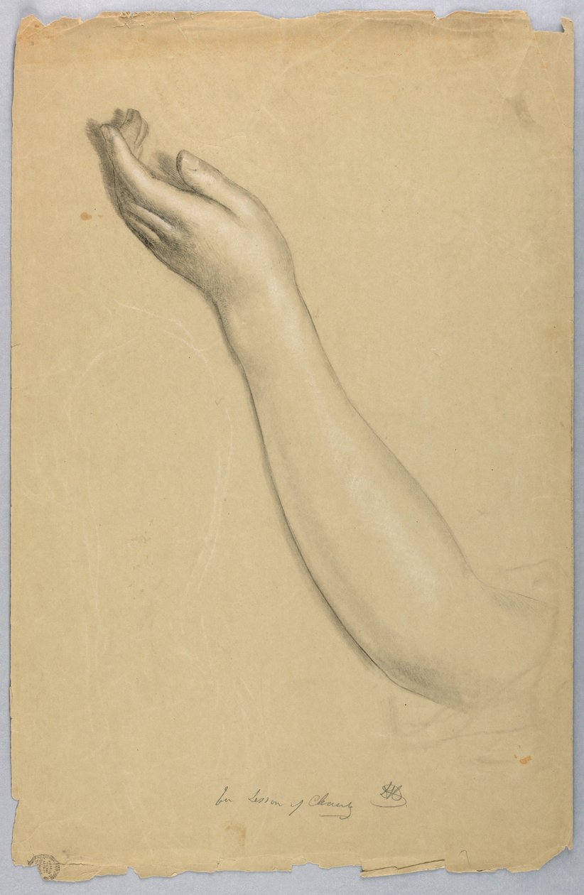 Rysunek, studium do "Lekcji dobroczynności", 1850 r. autorstwa Daniel Huntington