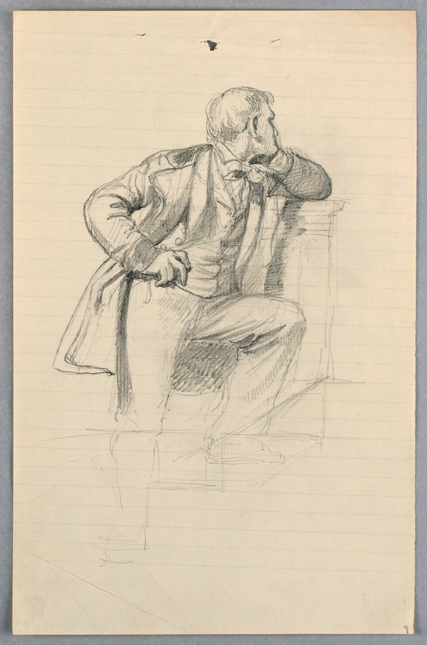 Rysunek, Studium dla "Grupy naukowej", 1858 r. autorstwa Daniel Huntington