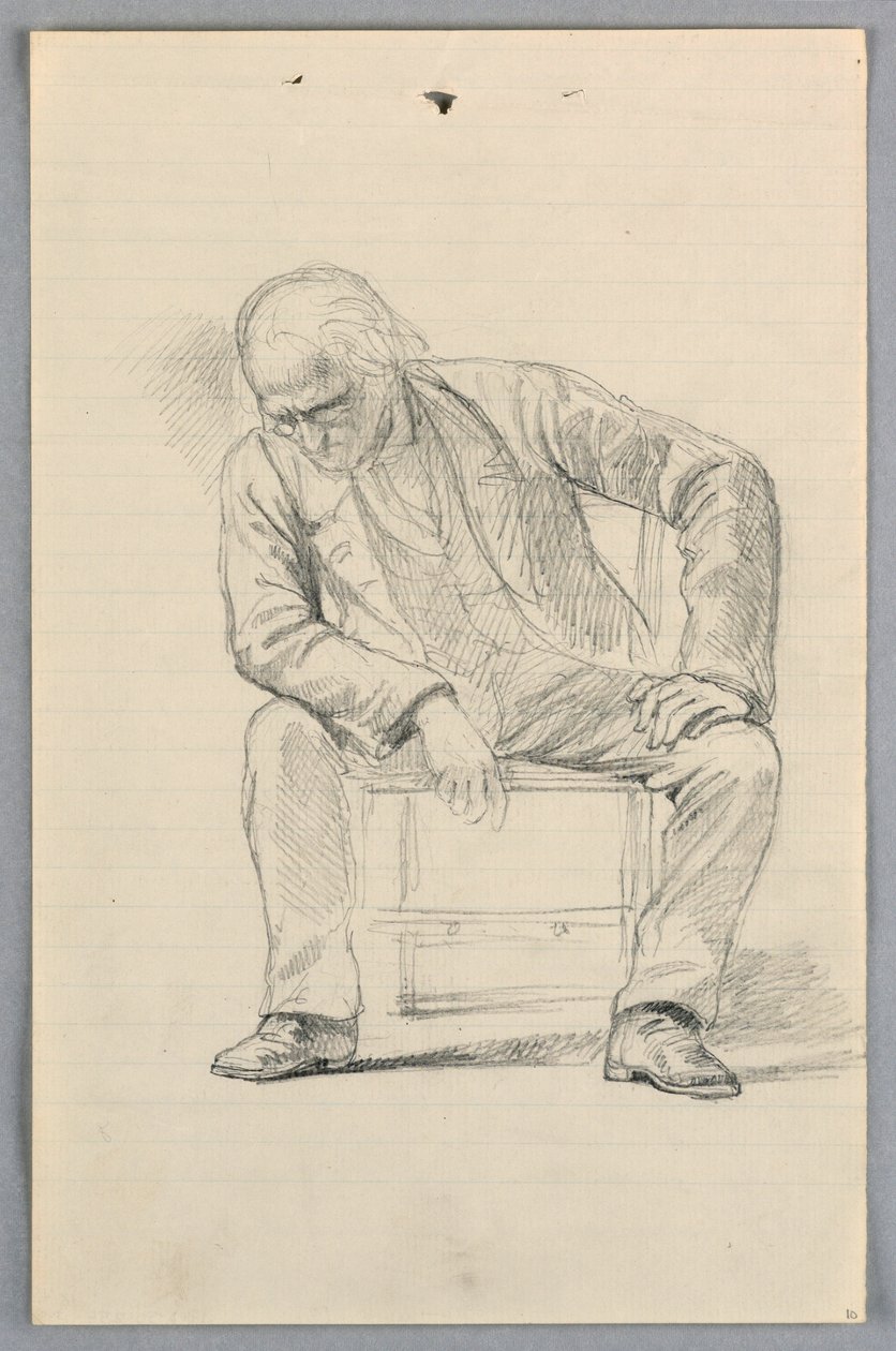 Rysunek, Studium dla "Grupy naukowej", 1858 r. autorstwa Daniel Huntington