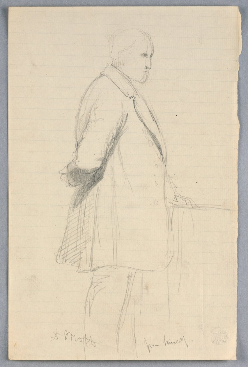 Rysunek, Studium dla "Grupy naukowej", 1858 r. autorstwa Daniel Huntington