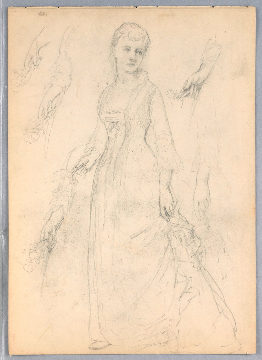 Rysunek, Studium do "Pokazu Tycjana", 1872 r. autorstwa Daniel Huntington