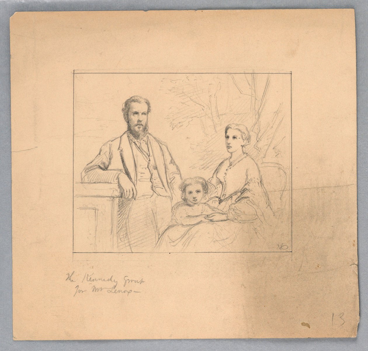 Rysunek, Studium do "Pokazu Tycjana", 1872 r. autorstwa Daniel Huntington