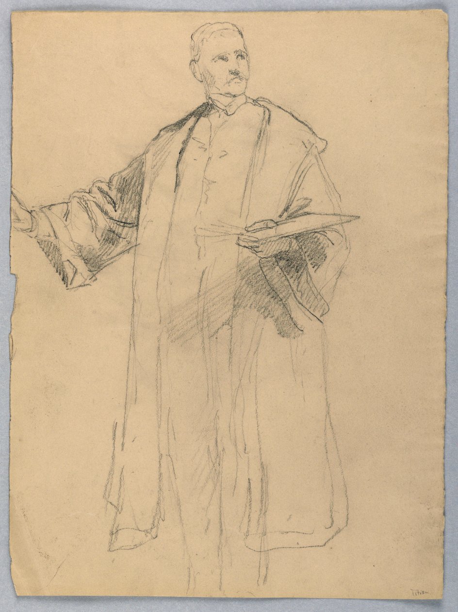 Rysunek, Studium do "Pokazu Tycjana", 1872 r. autorstwa Daniel Huntington