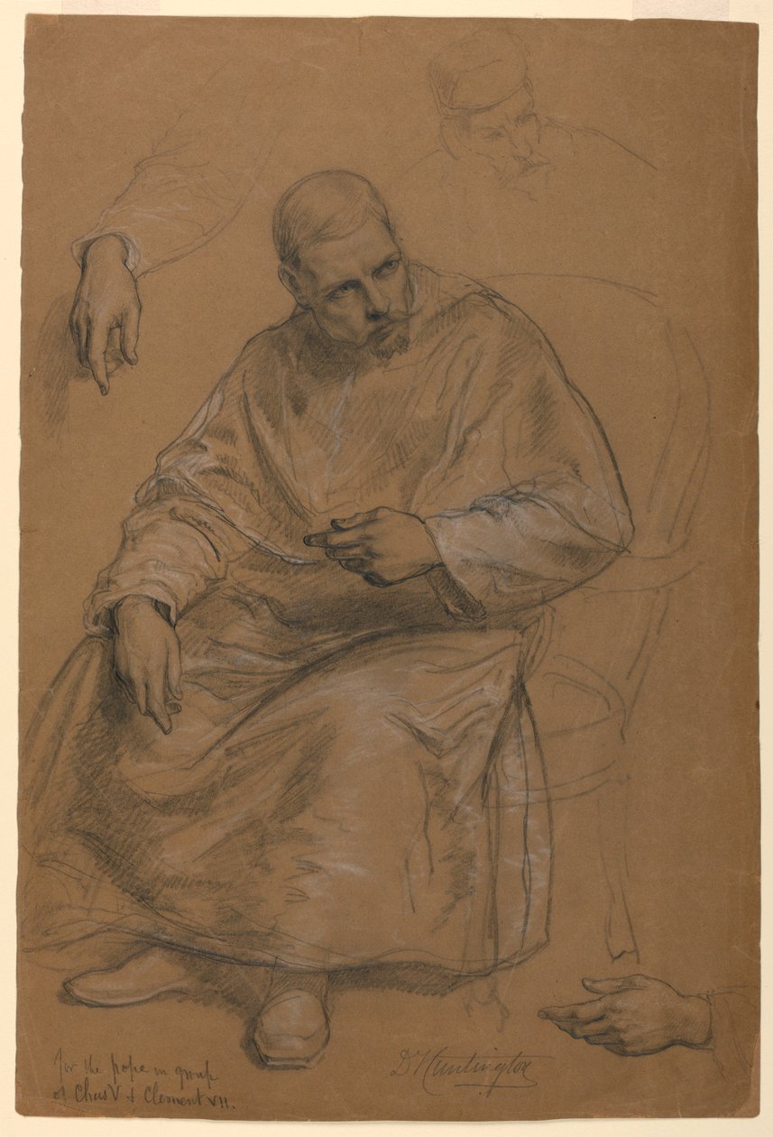 Rysunek, Studium do "Pokazu Tycjana", 1872 r. autorstwa Daniel Huntington