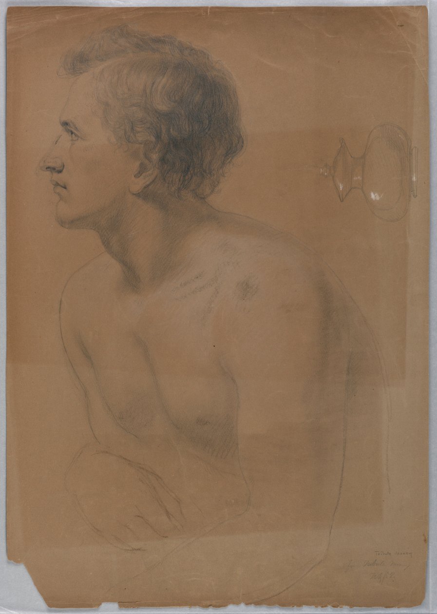 Rysunek, studium do "Tribute Money", lipiec 1852 r. autorstwa Daniel Huntington