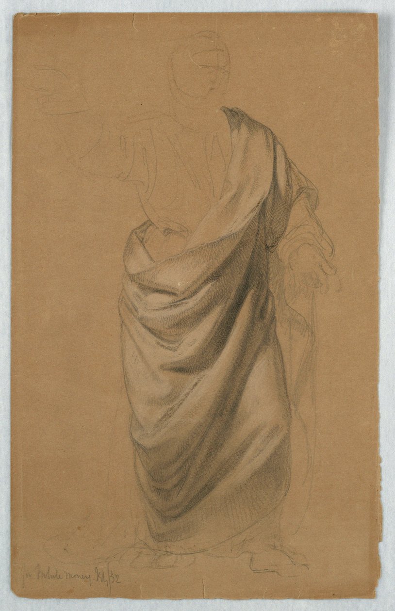 Rysunek, studium do "Tribute Money", lipiec 1852 r. autorstwa Daniel Huntington