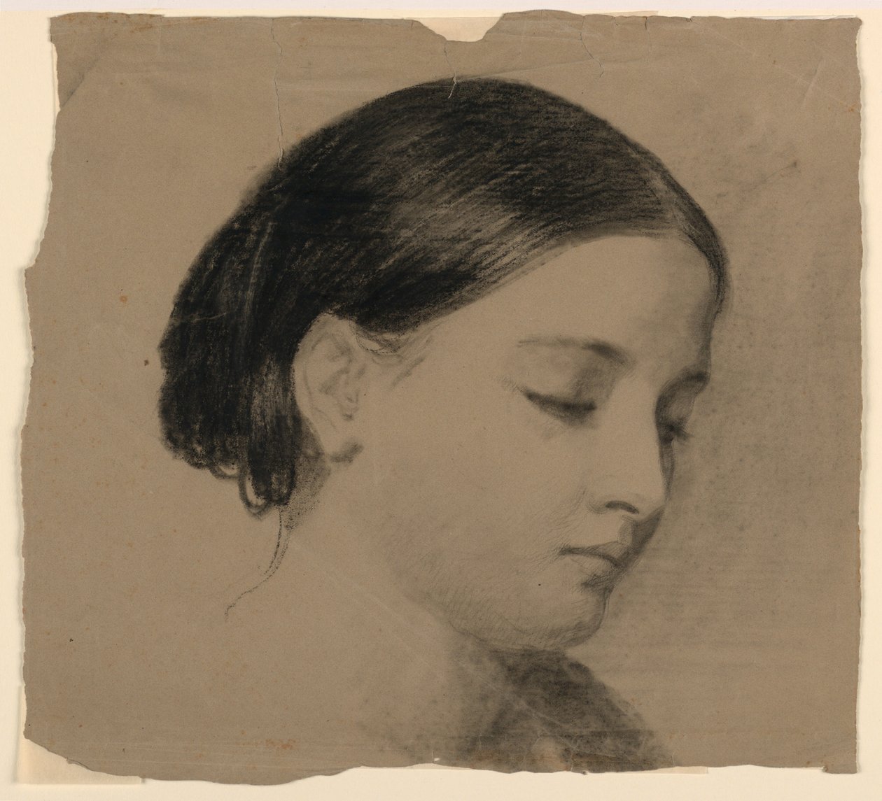 Rysunek, Żona artysty Sophie, 1853 r. autorstwa Daniel Huntington