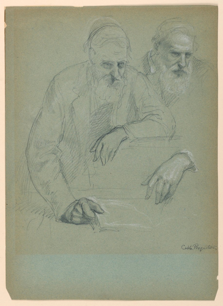 Rysunek, Dwa studia Daniela Huna, 1881 r. autorstwa Daniel Huntington