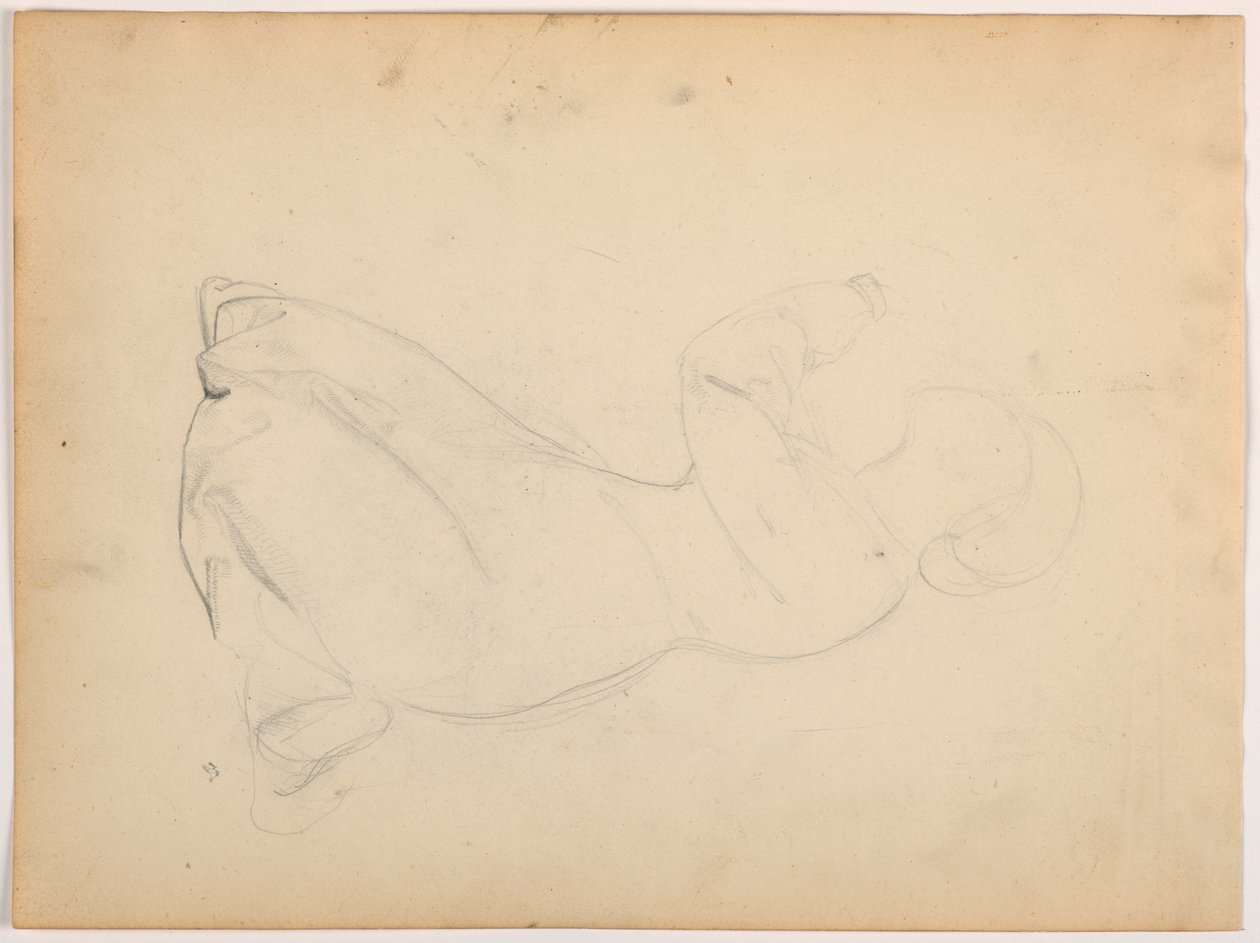 Rysunek, klęcząca kobieta, ok. 1852 r. autorstwa Daniel Huntington
