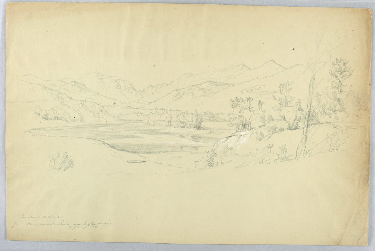 Frankonia Notch z rzeki Pemigewasset w pobliżu Grafton House autorstwa Daniel Huntington