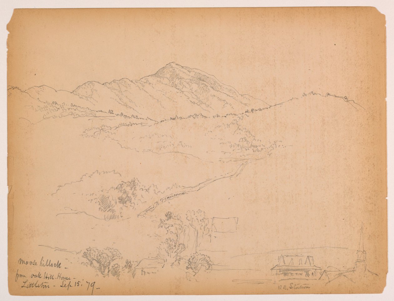Moose Hillock z Oak Hill House, Littleton, New Hampshire autorstwa Daniel Huntington