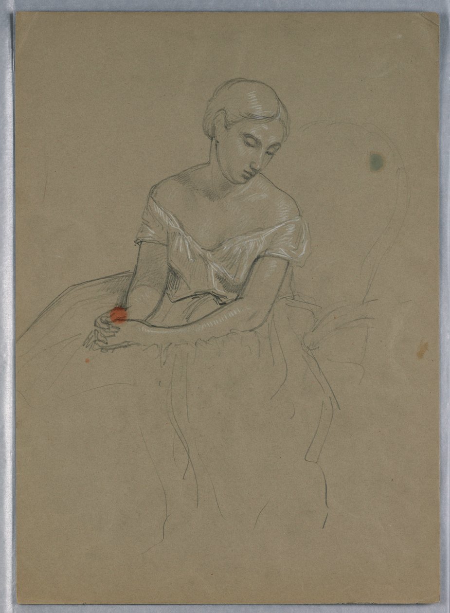 Studium do „Przyjęcia Marthy Washington” autorstwa Daniel Huntington