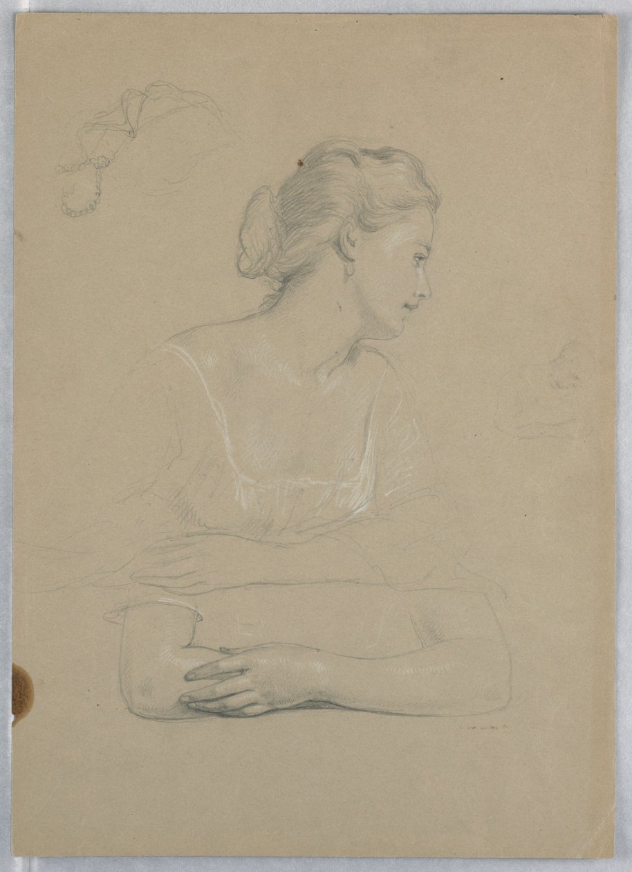 Studium do „Przyjęcia Marthy Washington” autorstwa Daniel Huntington