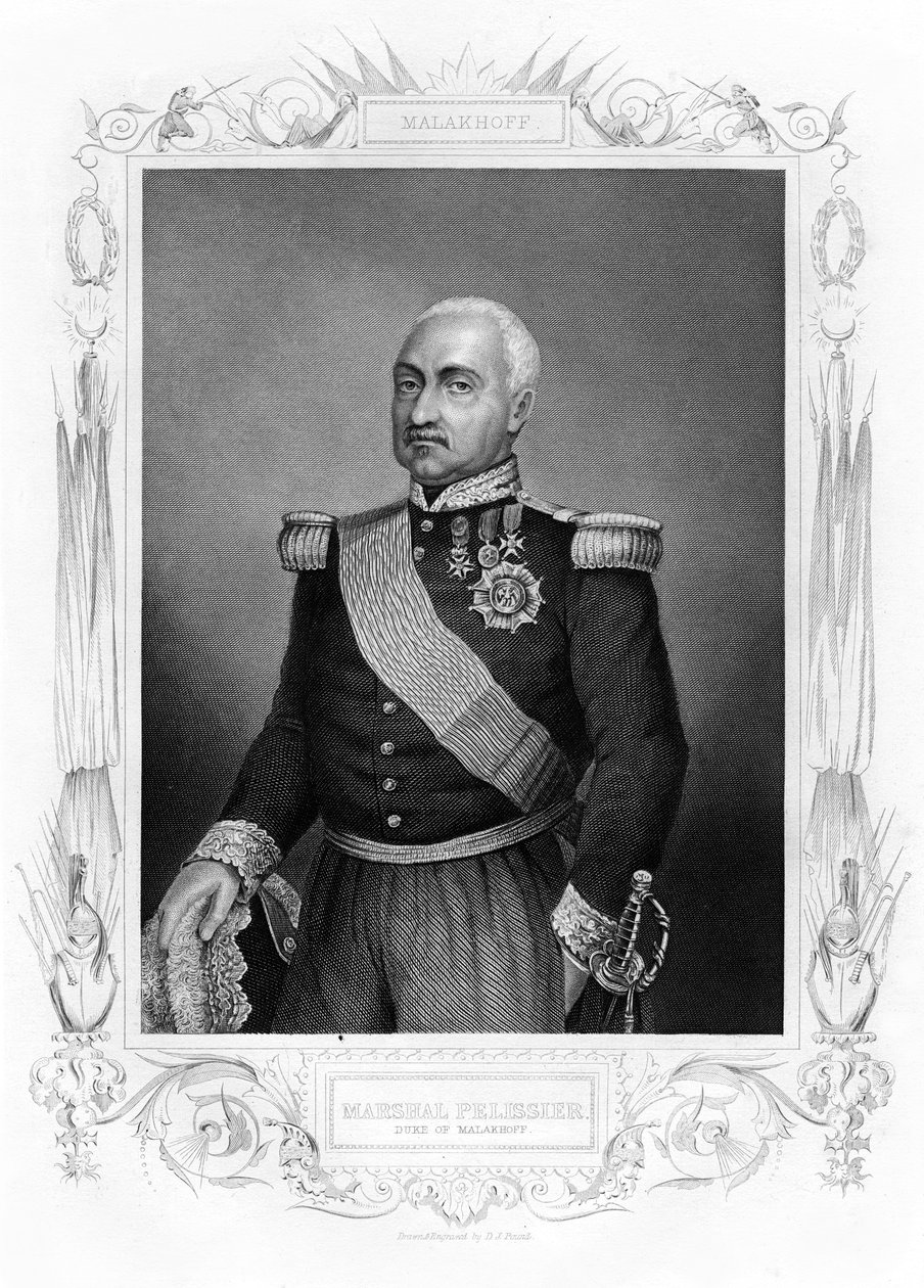 Aimable Jean Jacques Pelissier, książę Malakoff, marszałek Francji, XIX wiek. autorstwa Daniel John Pound