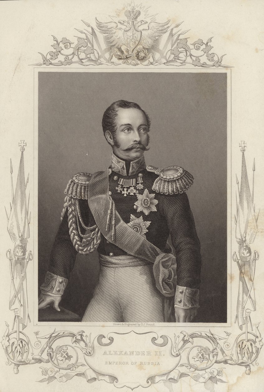 Aleksander II, cesarz Rosji (18181881) (rycina) autorstwa Daniel John. Pound