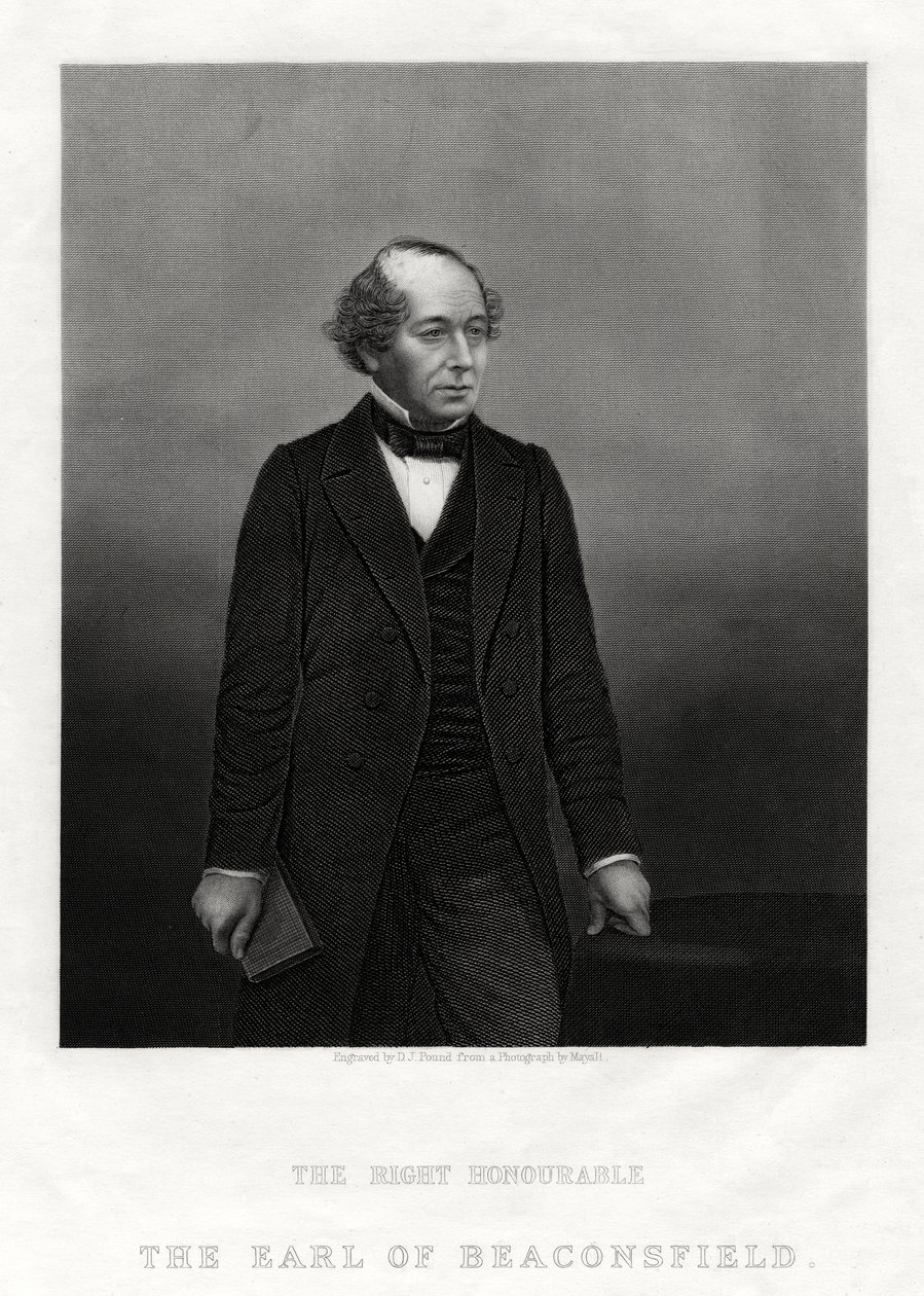 Benjamin Disraeli, hrabia Beaconsfield, premier, 1880 autorstwa Daniel John Pound