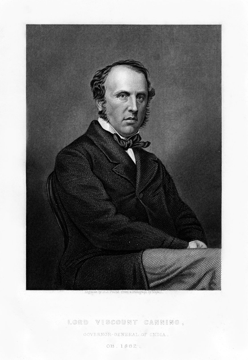 Charles John Canning, 1. hrabia Canning, gubernator generalny Indii, XIX wiek. autorstwa Daniel John Pound