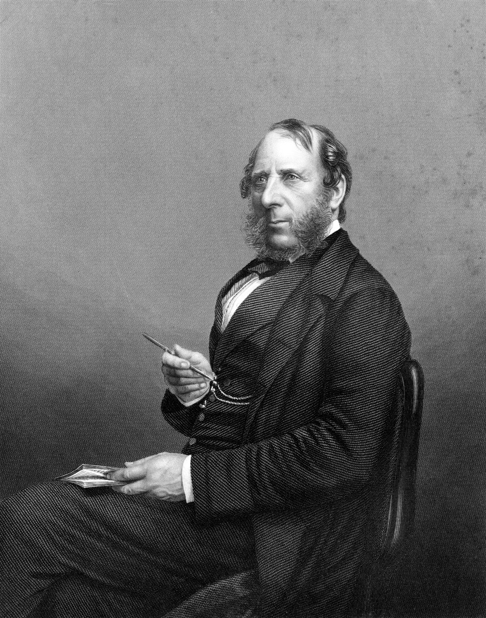 George Cruikshank 1792-1878. Angielski karykaturzysta i ilustrator książek, koniec XIX wieku. autorstwa Daniel John Pound