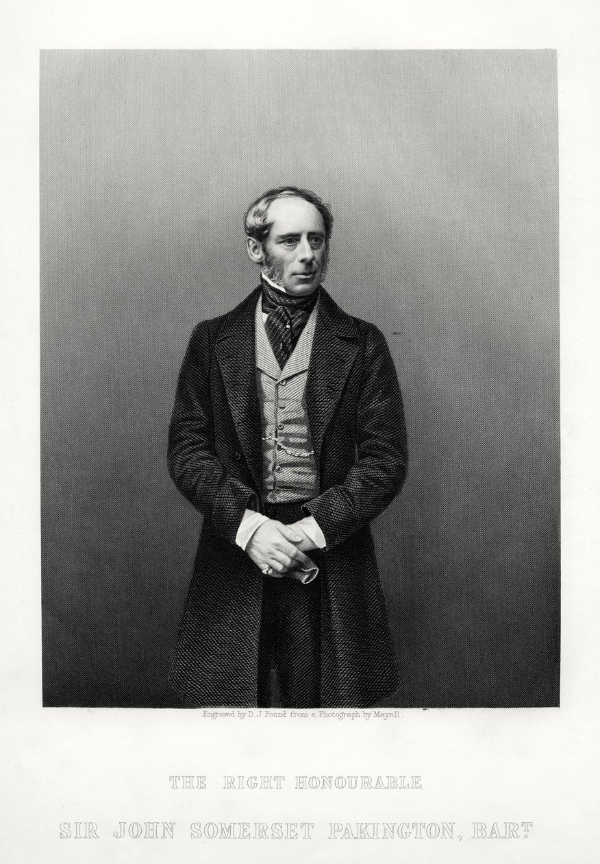 John Somerset Pakington, 1. baron Hampton, angielski polityk, ok. 1880 r. autorstwa Daniel John Pound